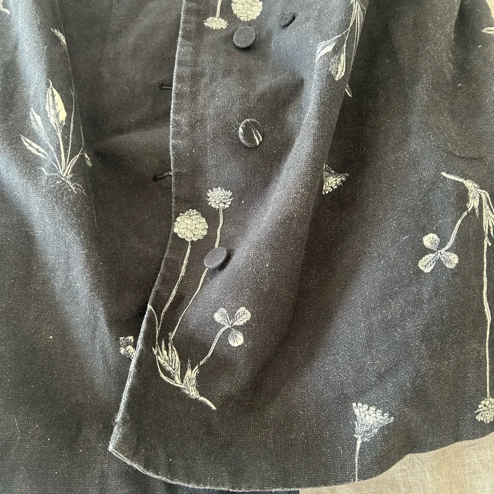 Tuckernuck Black Short-Sleeve A-Line Dress with White Floral Print - Picture 3 of 7